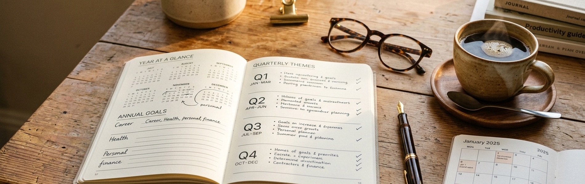 Revision anual y metas en libreta - Totum Caffe
