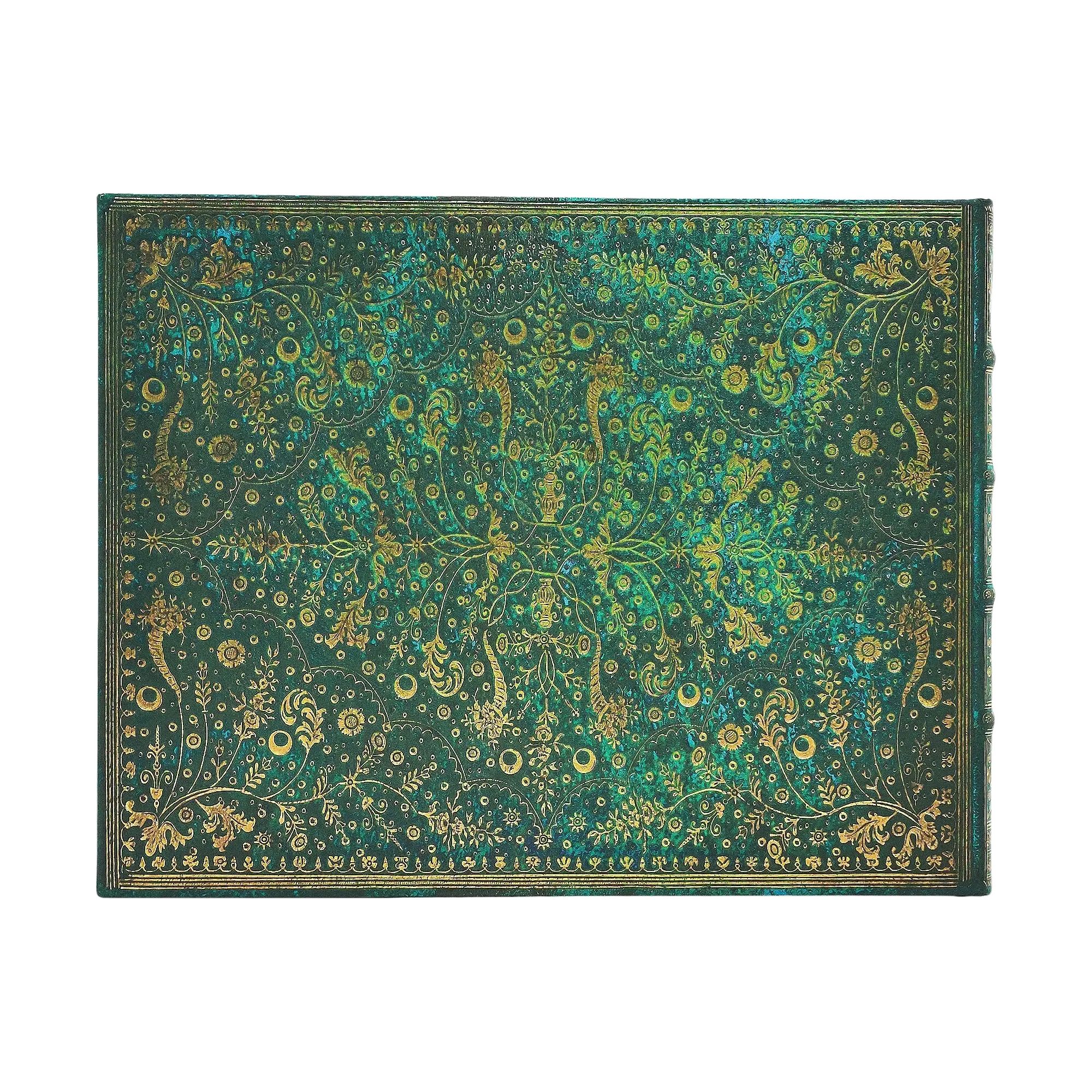 Paperblanks Libro de Visitas Flor Esmeralda (Guest Book Rayado) contraportada y diseño posterior