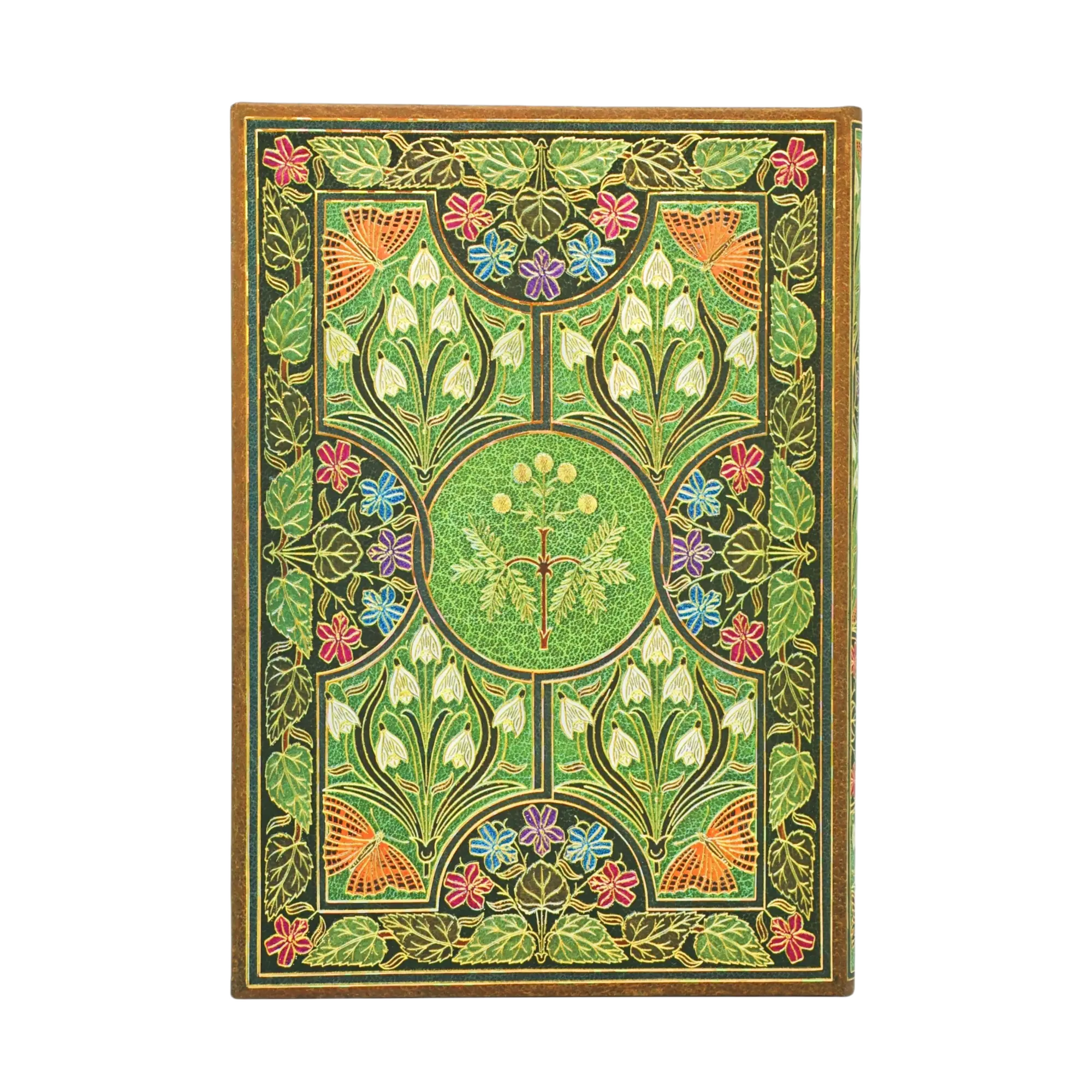Paperblanks Agenda 2027 Poesía en Flor (Midi, Vista Semanal, 12 Meses) contraportada y diseño posterior