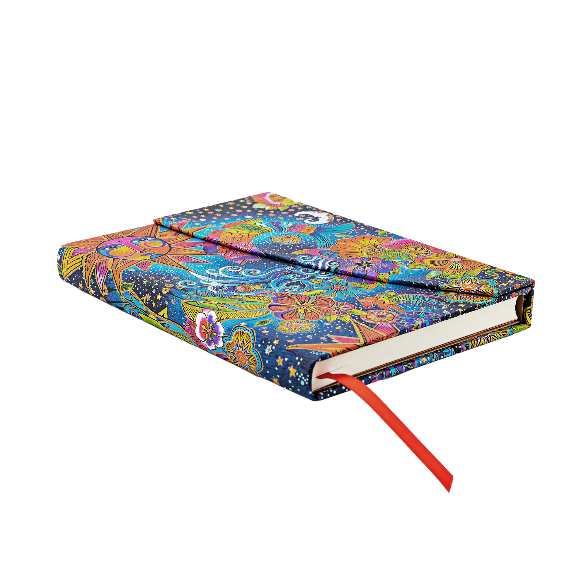Paperblanks Libreta Magia Celeste (Midi, Tapa Dura con Solapa Magnética, Rayado) perspectiva y ángulo