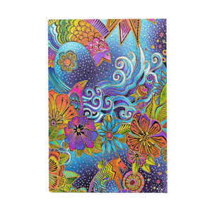 Paperblanks Libreta Magia Celeste (Midi, Tapa Dura con Solapa Magnética, Rayado) contraportada y diseño posterior