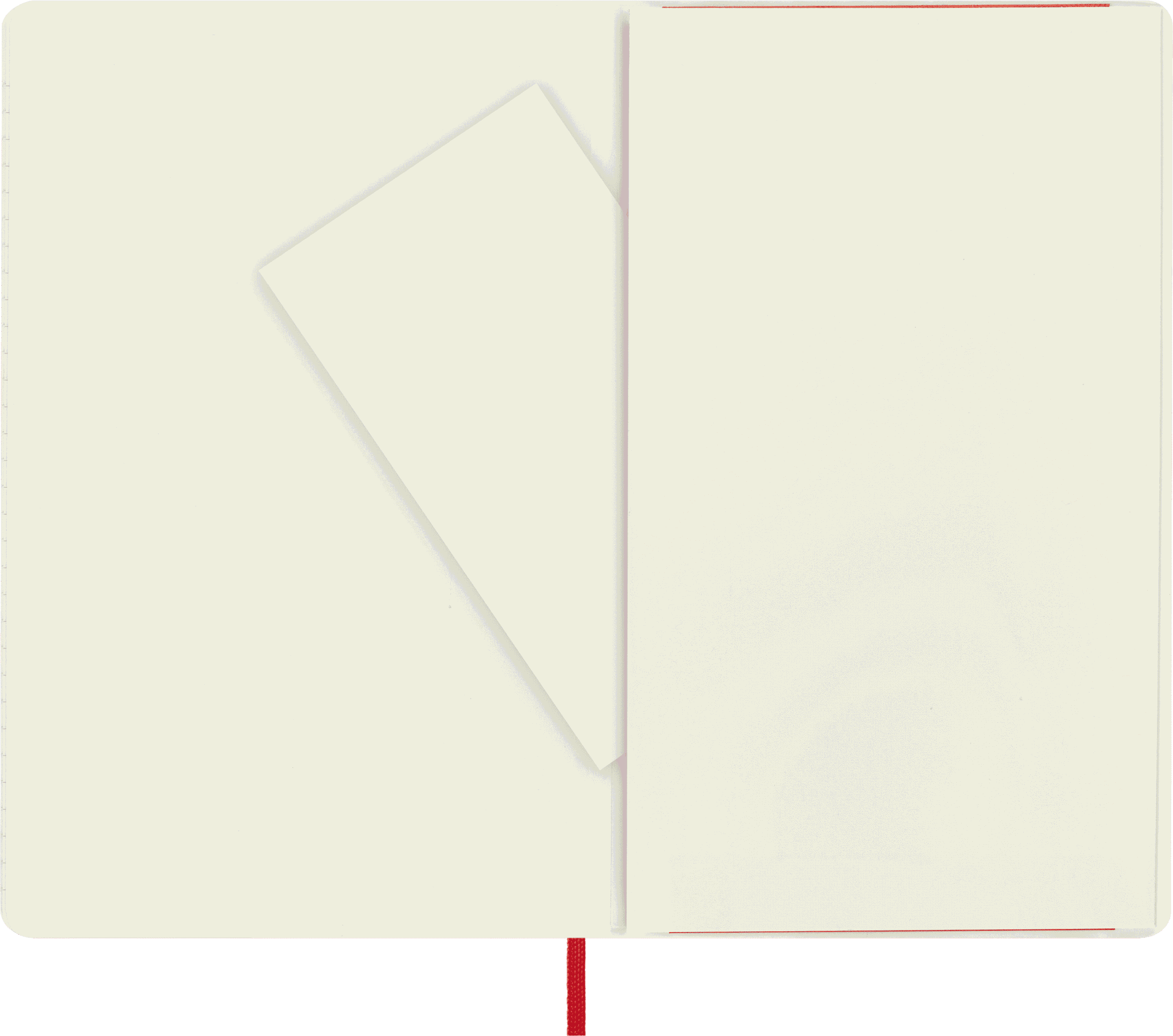 Moleskine Cuaderno Classic Tapa Blanda - Rojo Escarlata, Large (13 × 21 cm), Rayado bolsillo de fuelle trasero