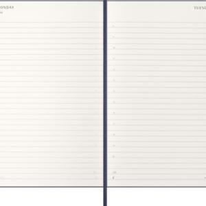 Moleskine Agenda Classic 2027 Large Diaria, Tapa Dura, 12 Meses - Azul Zafiro interior