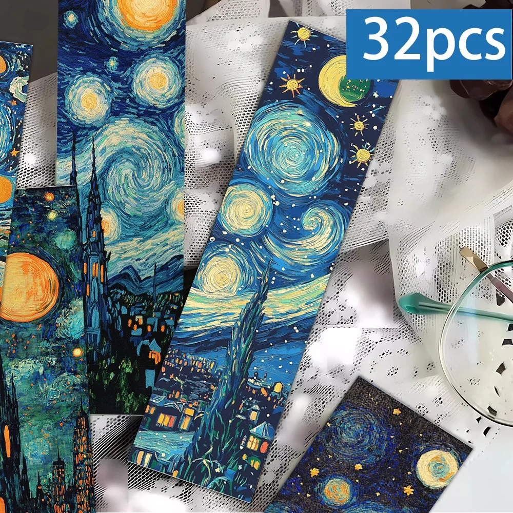 Marcapáginas inspirados en La noche estrellada de Van Gogh